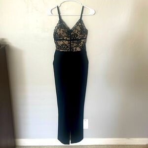 Women’s Express Jumpsuit. Size 0. Lace top, black bottom